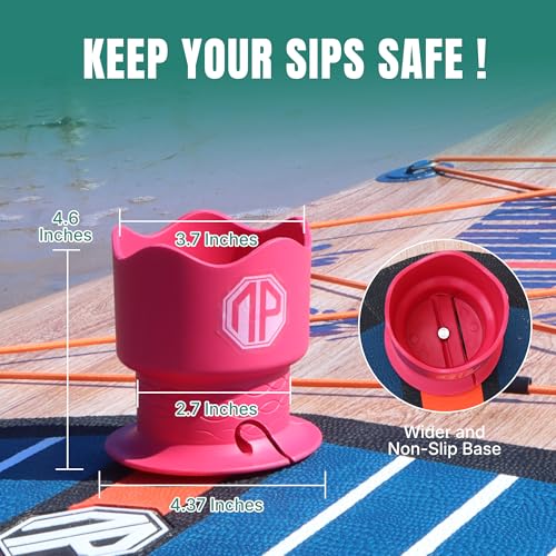 Image of niphean Paddle Board Cup Holder, Versatile Kayak Accessories Drink Holder for Various Container Sizes, Durable and Stable Boat Cup Holder for SUP Paddleboard & Kayak
