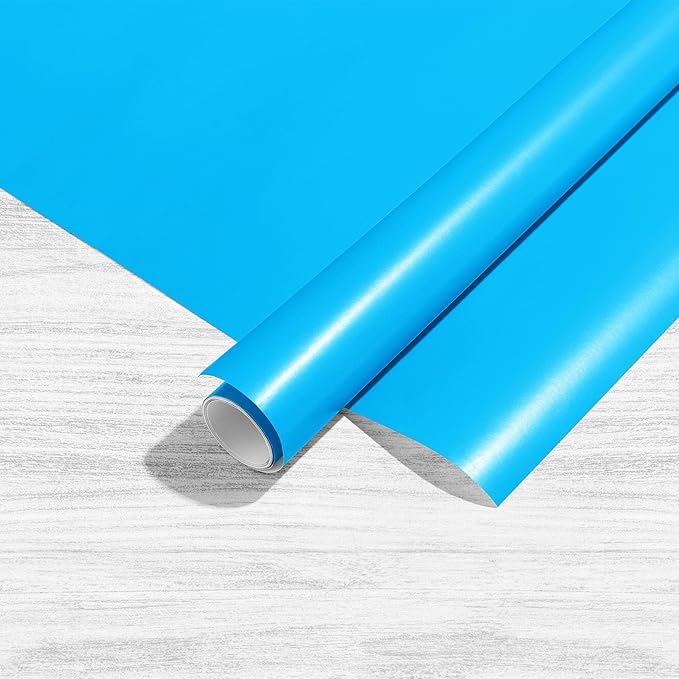 SEJASCOLLECTIONS Glaze Paper/Marble Paper Sheets (48 x 67 cm - 70 GSM), Sky Blue Colors, Art & Craft Sheet for Kids, Poster Making, Card Designing, DIY School Projects.(Sky Blue Color, Pack of 24)