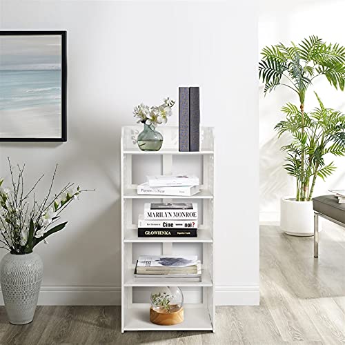 Organisateur de chaussures 5 couches étagère blanche compacte