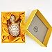 Waltz&F Diamond turtles Hinged Trinket Box Hand-painted Animal Figurine Collectible (Gold)