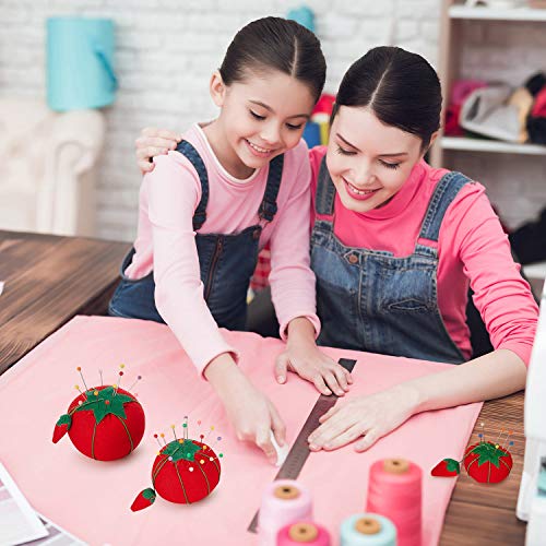 6 Pieces Tomato Pin Cushion Sewing Needle Pin Cushion Pin Needle Holder With Foam For Diy Handcraft Tool, 1.56 Inch, 2.16 Inch, 2.55 Inch #TOP6