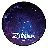 zildjian avedis hi hats vintage Galaxie-Weltraum-Design auf Pad-Oberfläche, schwarzer Boden