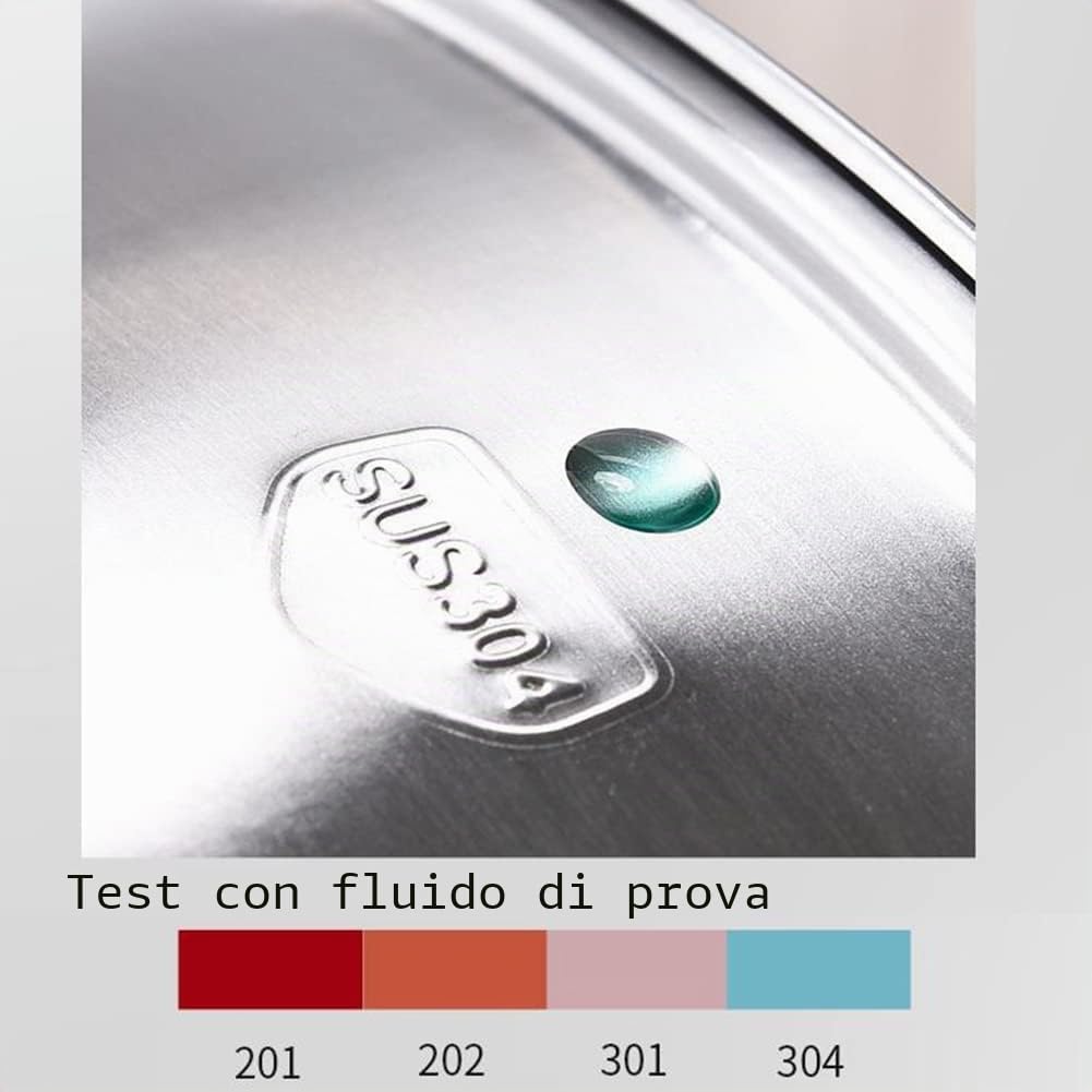 8Qt Vaporiera per Pesce Ovale, Pentole per Pentola per Pesce al Vapore in Acciaio Inossidabile 304 con Griglia, Padella in Ceramica, Mandrino per Pesce al Vapore, Zuppa Bollente,Silver