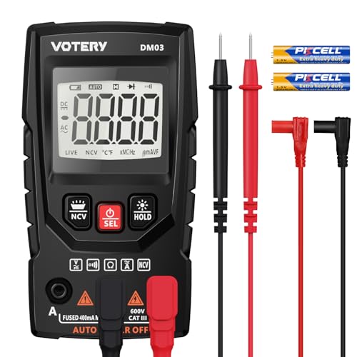 Multímetro digital Voltímetro 4000 Recuento Probador de batería Probador de voltaje Probador de continuidad Ohm Volt Amperímetro Voltaje AC/DC Resistencia corriente