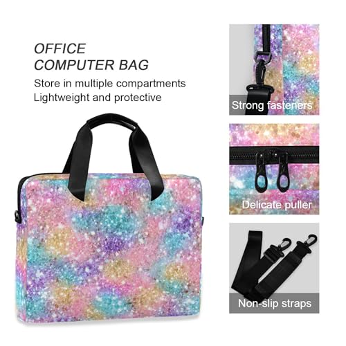 Maletín para portátil con lentejuelas coloridas 13-15.6 pulg miniatura 5