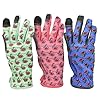 G & F Products Women Gardening Gloves with Touchscreen Feature, Durable, Breathable, Flexible, Lightweight, Double-Padded, Reinforced Fingers, Stylish Flower Patterns, 3-Pair Assorted Colors Pack