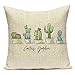 Nunubee Amante dei Cactus Fodere per Cuscino Decorative Federe per Cuscini Quadrati Divano Letto Divano Decorazioni per la casa 45x45cm/18x18 inch - No.2