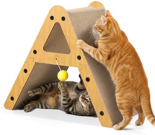 Gimars Rascador para Gatos en Forma de A, Rascador Cartón para Ga...