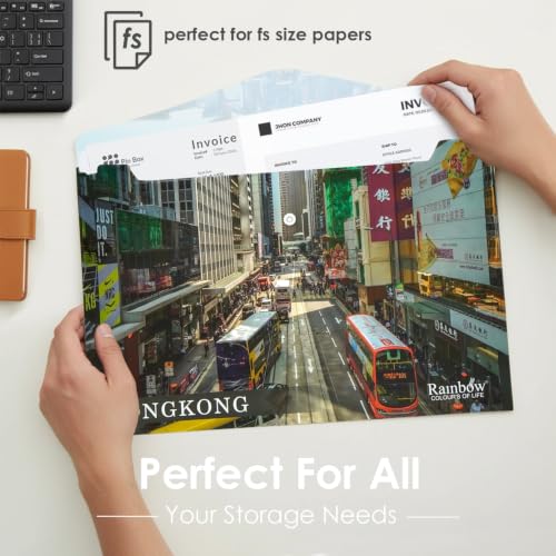 Image of Shuban A4 Plastic File Folder Document Organizer, Plastic File Holder with Snap Button, Waterproof Certificate Folder for Office, School, Home (Style-7-Printed Folder- 4 Pcs -Multi Design)