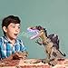 FUN LITTLE TOYS Remote Control Dinosaur for Kids, Electronic Walking Spray Mist Large Dinosaur Toys with Glowing Eyes, Roaring Dinosaur Sound, 18.5'' Realistic Spinosaurus Toy Dinosaur for Boys, Girls