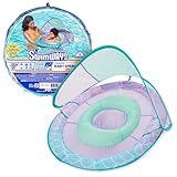 Swimways Baby Spring Float, Baby Pool Float with Canopy & UPF Protection, Swimming Pool Accessories for Kids 9-24 Months, Mermaid