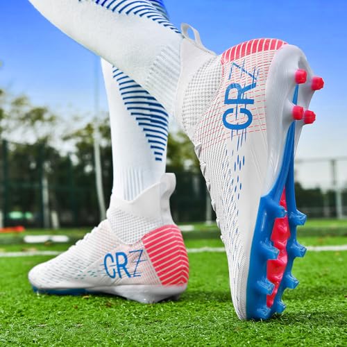 Image of Soccer Cleats for Mens Womens Indoor Turf Soccer Shoes Youth AG TF Training Football Boots Unisex
