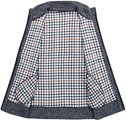 LemonGirl Mens Casual Slim Full Zip Knitted Sweater Vest with Pocked - Image 2