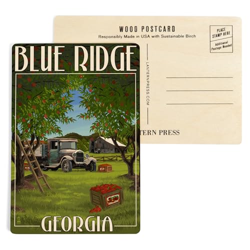 Blue Ridge, Georgia, Apple Harvest (4x6 Birch Wood Postcards, 2-Pack