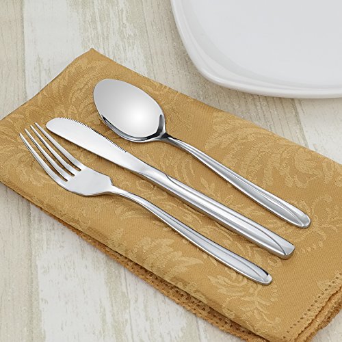 Anbers 6 Pieces Travel Flatware Set, Stainless Steel Camping Knife Fork Spoon #TOP2