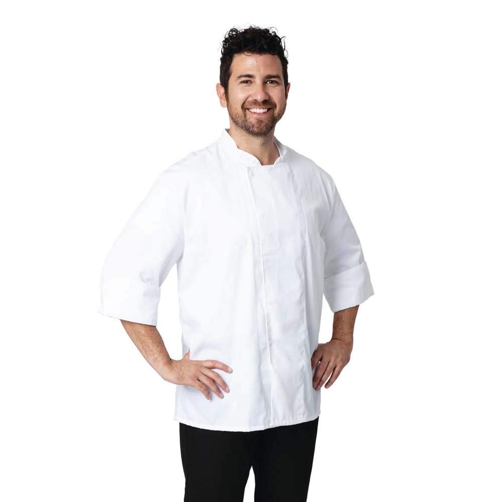 Whites Chefs Clothing BB578-L Polycotton Unisex Atlanta Teflon Coated Chef Jacket