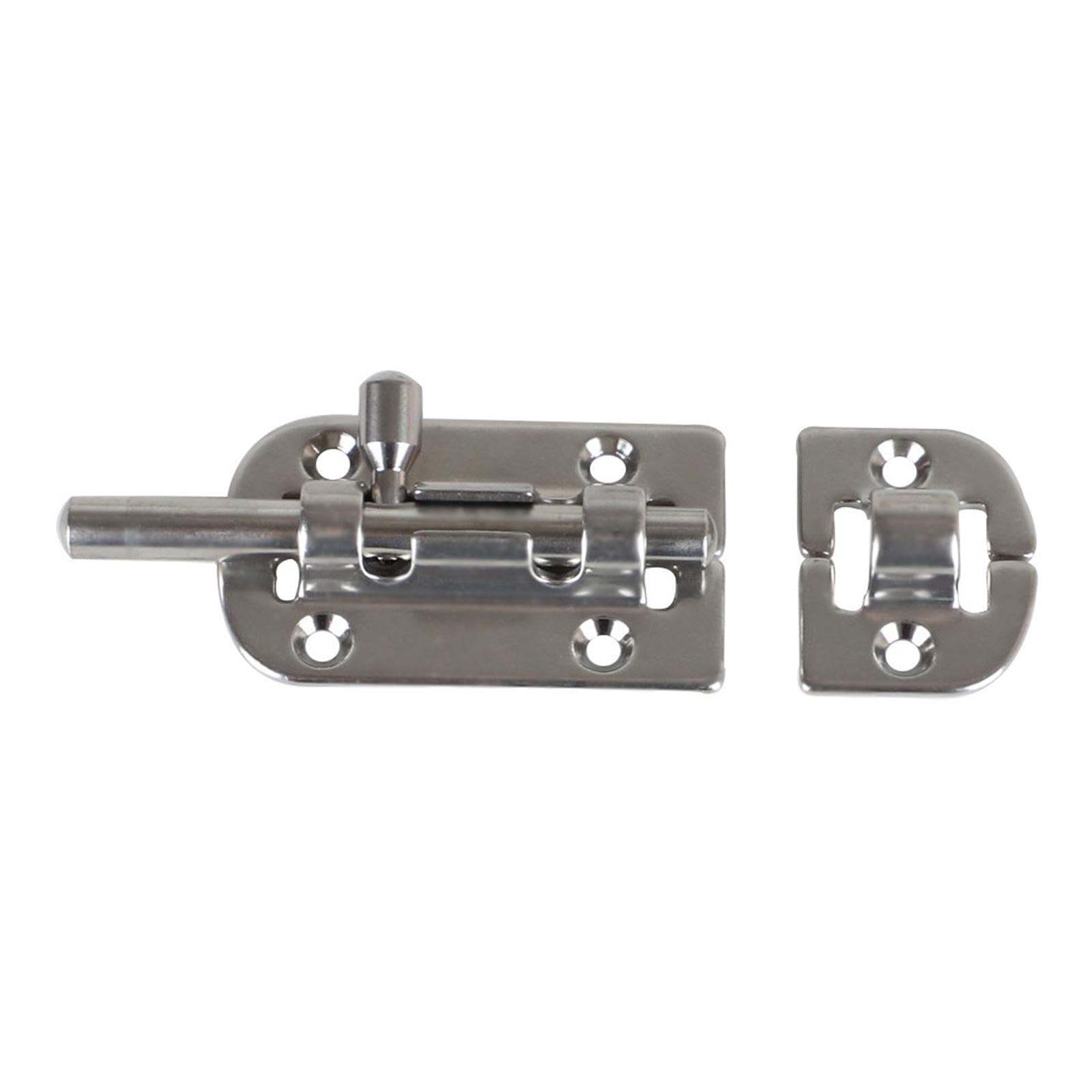5xLoquet de Porte de Bateau, Verrou Coulissant de Sécurité, Protection avec 6 Vis, Verrou de Barillet Coulissant Antirouille pour Usage Marin
