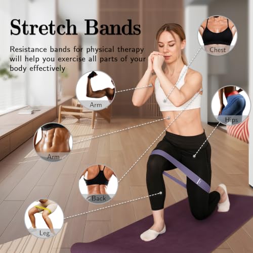 Image of Resistance Bands for Working Out, 5 Levels Elastic Exercise Bands