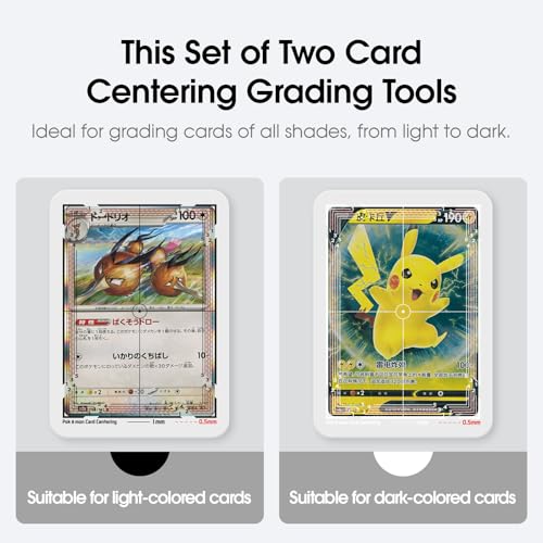 BDJBXK Card Centering Grading Tool for Pokemon & Sports Cards