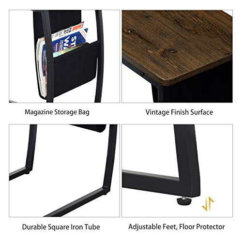 SRIWATANA Beistelltisch Sofatisch Kaffeetisch Wohnzimmertisch Vintage Industrial Deko Metall 54 x 35 x 63 cm – Bild 4