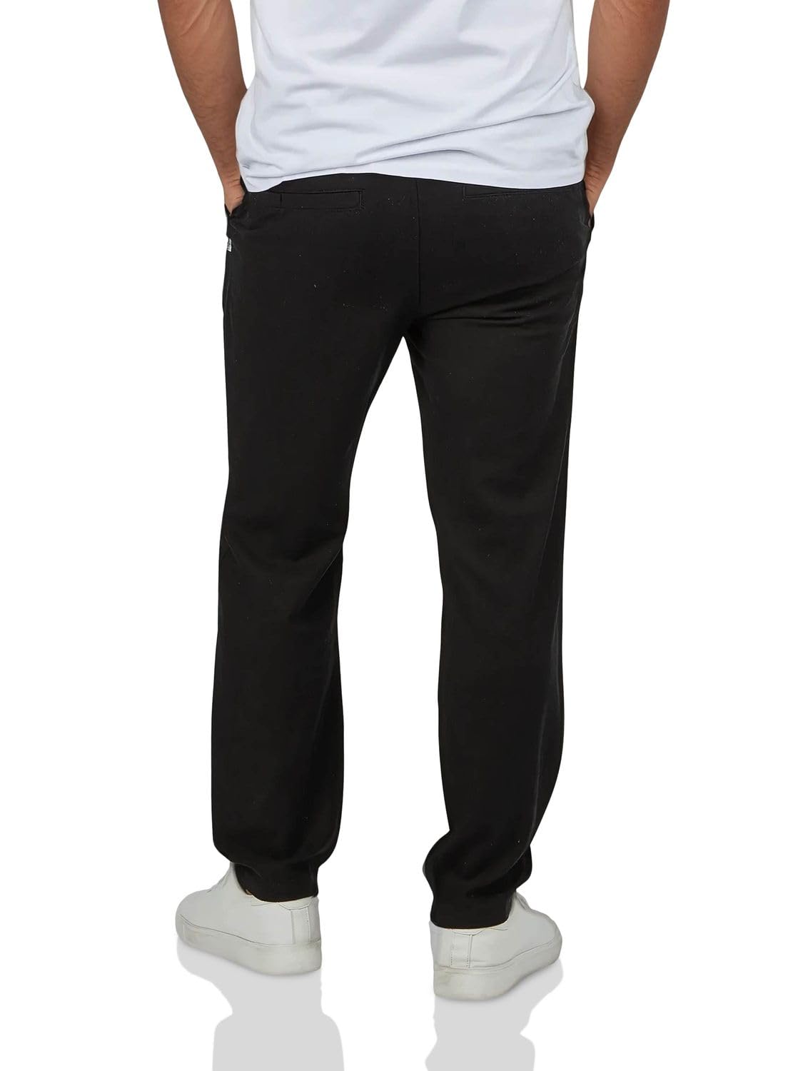DENIMFY Pantalones de lino largos para hombre con cintura, ajuste regular, cordón DFDylan, pantalones de verano, pantalones de ocio, monocolor, negro, verde, azul, beige, S, M, L, XL, XXL, 3XL, 4XL
