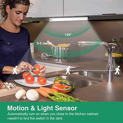Led Motion Sensor Cabinet Light 2500Mah 2 Packs Rechargeable Under Counter Closet Lighting, Wireless Night Light With 54 Leds For Cabinet, Wardrobe, Kitchen, Hallway, Stairs #TOP3