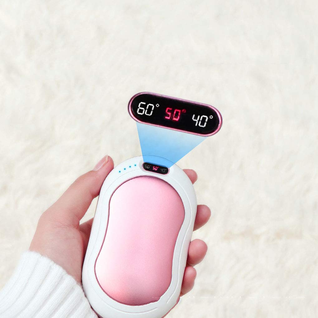 scaldamani 3 in 1 Ricaricabile, scalda Tasca USB, Power Bank Riutilizzabile con Torcia a LED, Grande capacità, Power Bank riscaldante su Entrambi i Lati.
