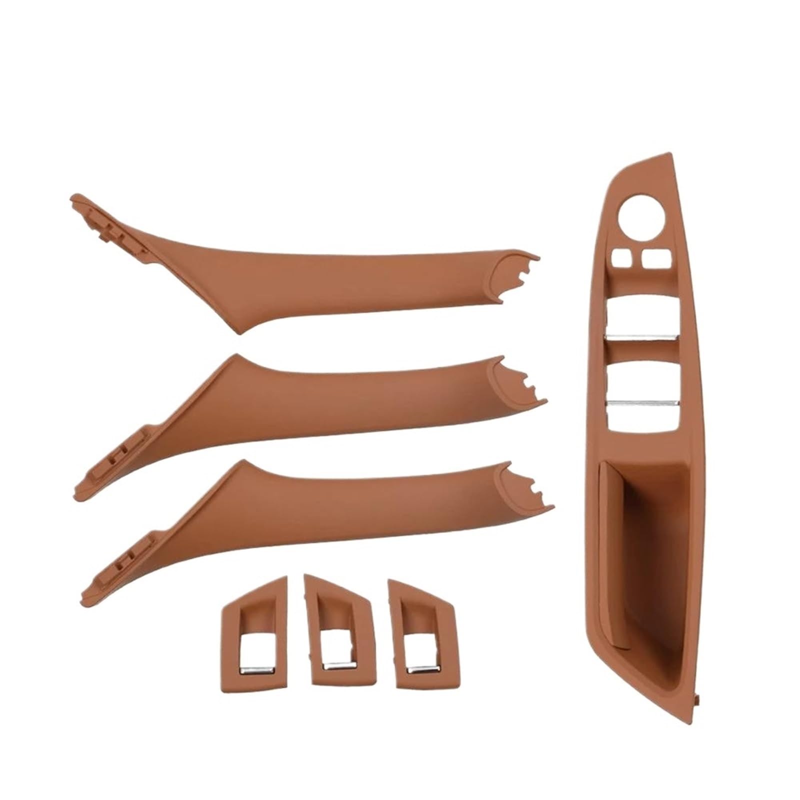 KMAGE Interior Door Handle for F10 F11 F18 520 523 525 528 530 RHD Right Interior Driver Door Window Switch Panel Handle Set(Champagne)