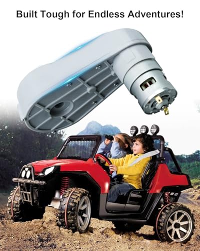 WUMZIJ 2PCS 24 Volt RS775 Kids Ride On Car Gearbox, 18V-24V Children Electric Car Gearbox High Speed DIY Upgrade Power Wheel for Children Ride On Toys