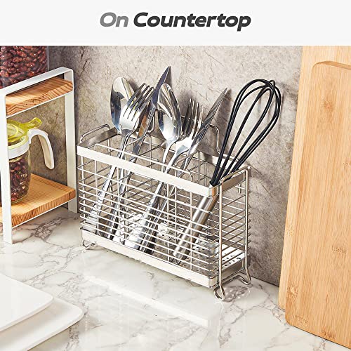 Kesol Utensil Holder Utensil Drying Rack Basket Holder With 3 Divided Compartments thumb #2