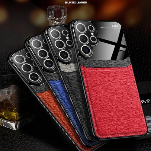 Protection objectif Samsung S25 coque fine cuir marron antichoc - 7