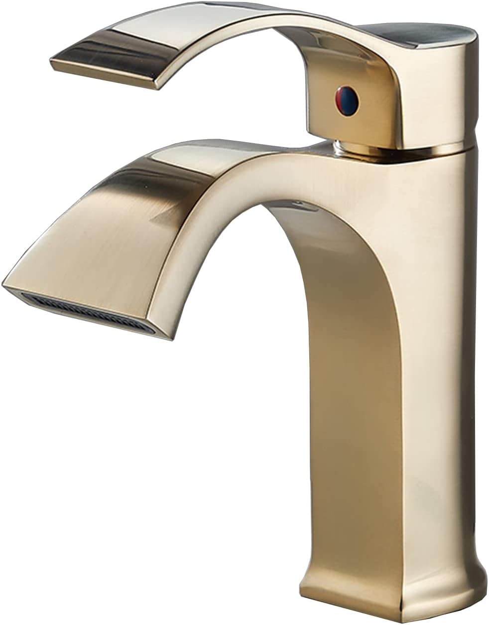 Robinet de salle de bain noir monotrou mitigeur lavabo eau chaude froide