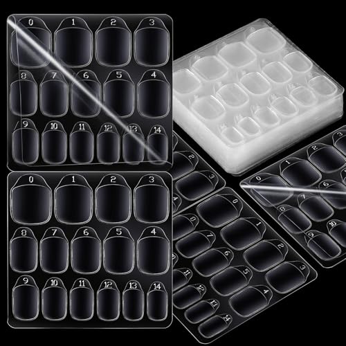 Teenitor 300pcs Nail Adhesive Tabs for Press on Nails 15 Sizes of Nail Sticky Tabs for Nails Press on Nail Stickers Nail Glue Stickers Press on Sticky Tabs 20 Sheets