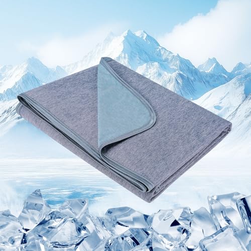 Couverture rafraîchissante 200x220 bleu lit double