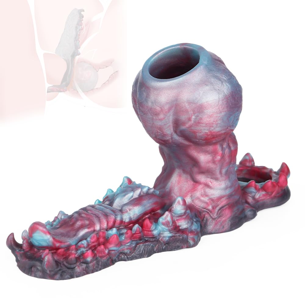 Seckoe Silikon Monster Penismanschetten Penisring SexToys für Mann (5337)