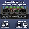 Podcast Equipment Bundle for 2 with Audio Interface & Condenser Mic, All-in-One Audio Mixer Perfect for Live Streaming, Singing, YouTube, Gaming #5