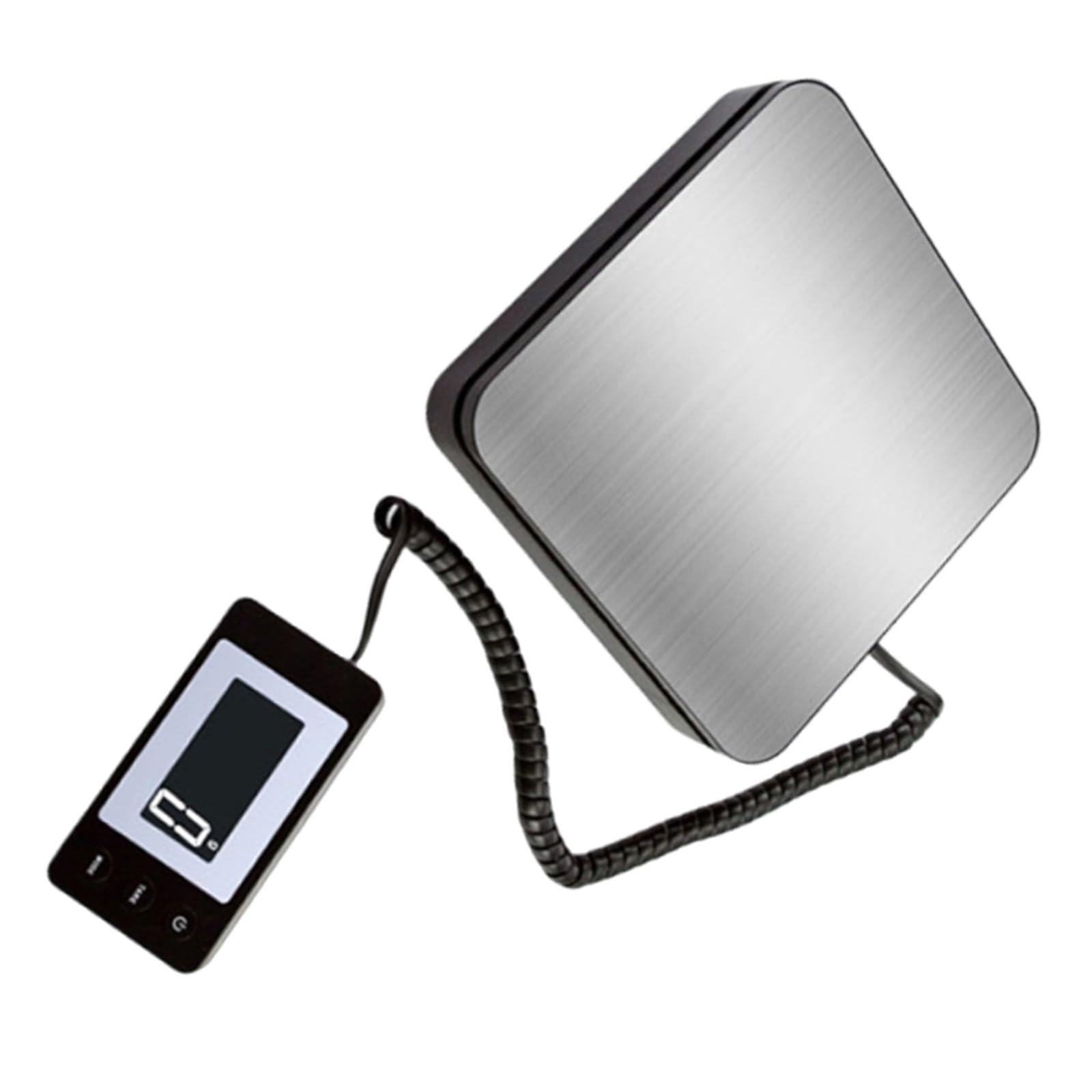 INOOMP Balance Électronique Portable Fonction Multi-unités 50kg Écran Lcd, Acier Inoxydable et Plastique Design Double Alimentation pour Services D'expédition