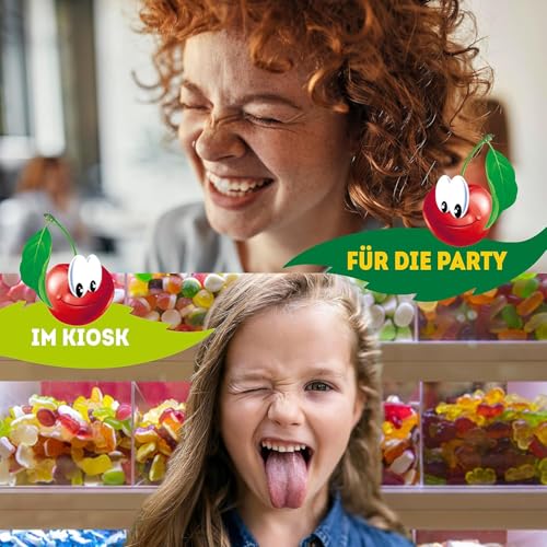 Center Shock Rolling Cherry, Box mit 100 Kaugummis, extra-sauer mit Kirsch-Geschmack, geeignet für Geburtstag, Pinata, Candy-Bar… – Ansicht 5