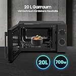 Hisense H20MOBP1HI Mikrowelle /20 L /700W /InverterTech/Keramikbeschichtung/Premium Glas/Maßgeschneidert, Mehrphasiges Kochen/Auftaufunktion/5 Leistungsstufen/Kindersicherung/Schwarz – Bild 4