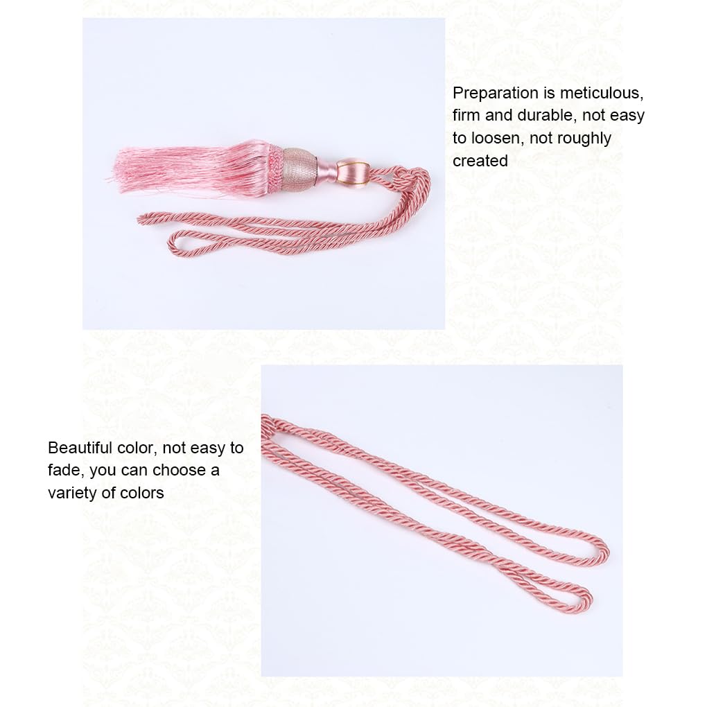 Lot de 5 rideaux à pompons polyvalents pour décoration de chambre, facile à entretenir, en polyester durable, accessoires de chambre, décoration de la maison, doré 1