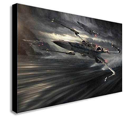 FAB X WING STAR WARS CANVAS WALL ART PRINT VARIOUS SIZES (A1 32x24 inch)