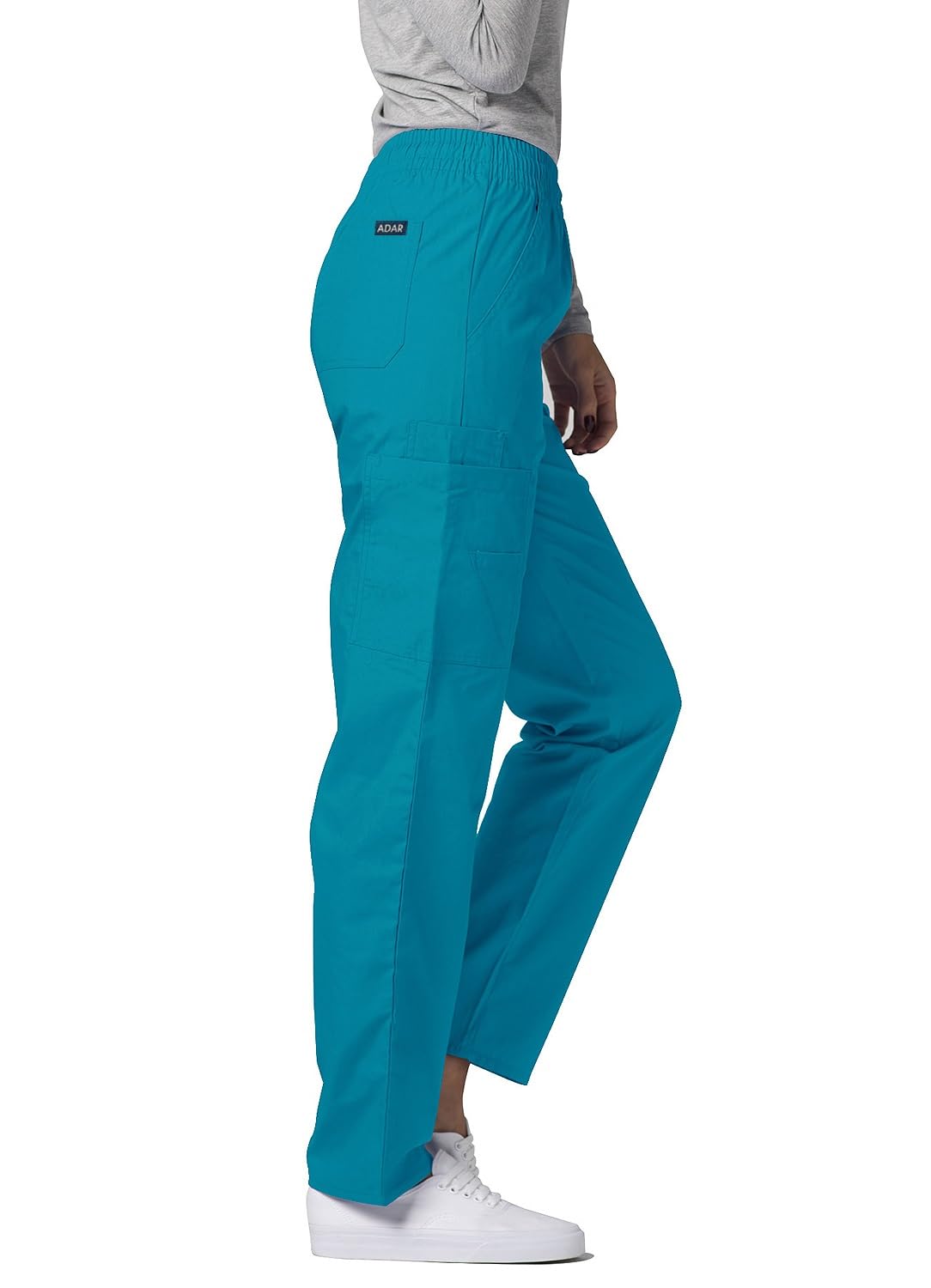 Spodnie medyczne do szorowania - damskie spodnie szpitalne - 506 - Teal Blue - L