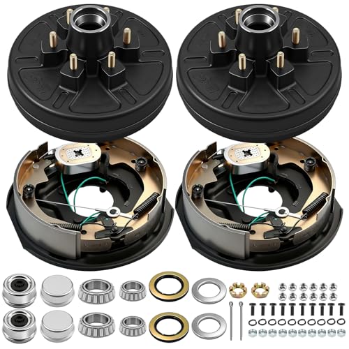 dreamdragon 5,200 lbs Trailer Axle Electric Brake Kit, 6-Hole 5.5