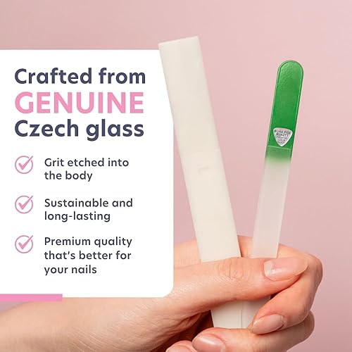 Miniatura 2 de Bona Fide Beauty - Lima de uñas de vidrio checo de primera calidad - Herramienta de manicura suave, duradera y profesional