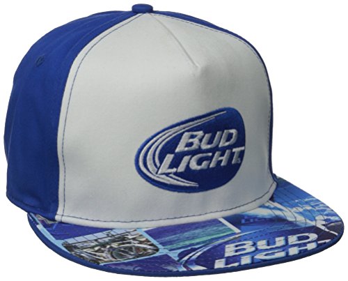Bud Light Men's Flat Snap Back with Sublimated Brim