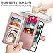 HianDier Case for iPhone 8 Plus Wallet Cases Card Holder 9 Slots Detachable PU Leather Flip Cover Shockproof Magnetic Clasp Lanyard Dual Layer Case for iPhone 7 Plus 8 Plus 6 Plus 6s Plus, Rose Gold