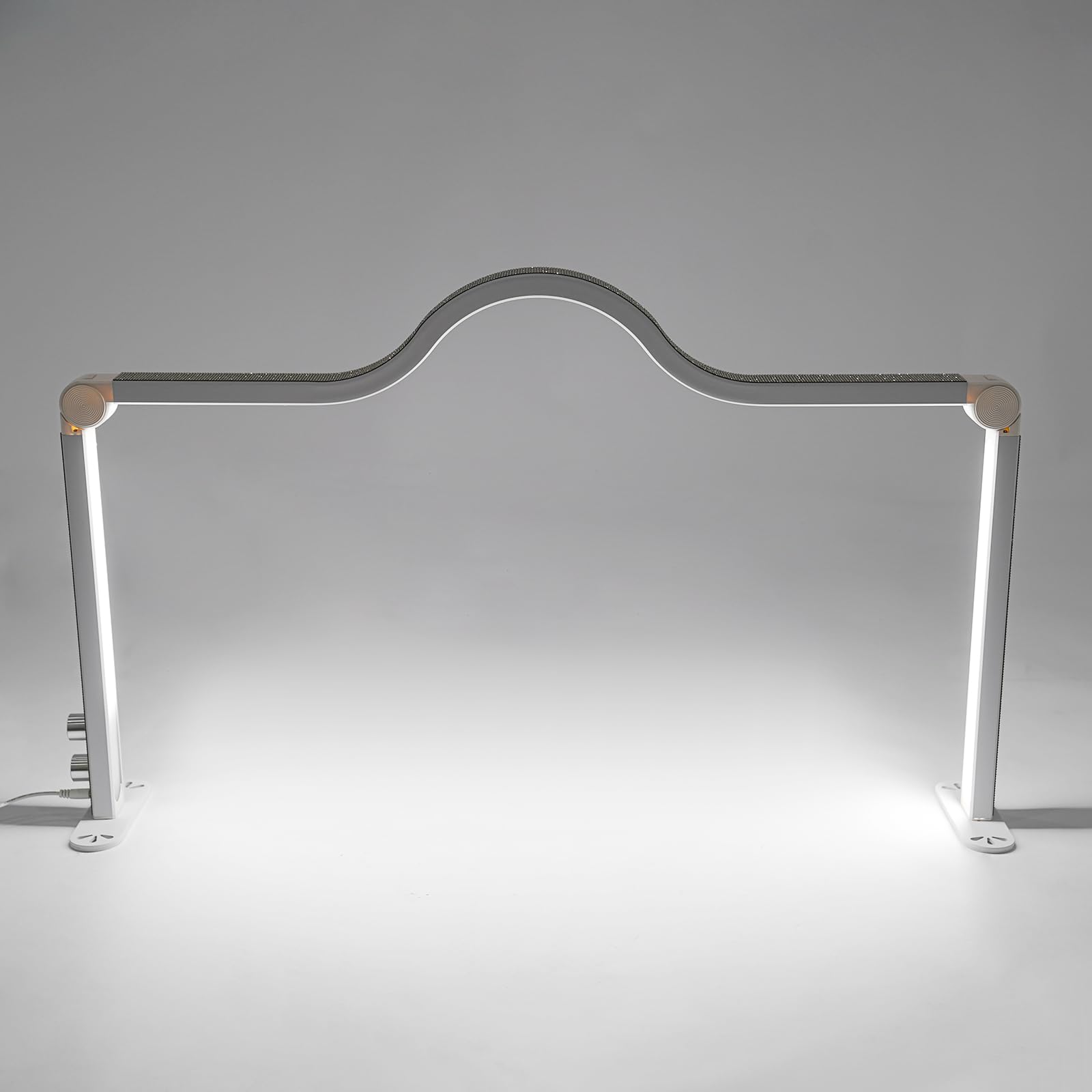 Półksiężyc lampa stołowa LED do paznokci, 48 W, światło rzęs, lampa biurkowa do manicure, lampa stołowa, ściemniana, 3000-6000 K, składana lampa LED na stół do paznokci, lampa do pięknego rzęs