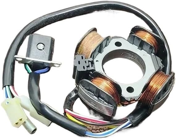 Coils Ignition Stator Magneto For AG100 AG50 V100 SJ50 Lightweight 4 Coil Power Generator Tuning Upgrade Stator Coil Magneto Rotor Ignition(Beige)