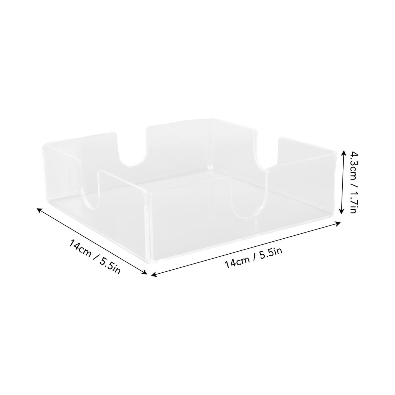 Acryl Serviettenhalter Stehend 14x5.8x14 Cm – Kristallklarer Serviettenspender Für Tisch & Küche