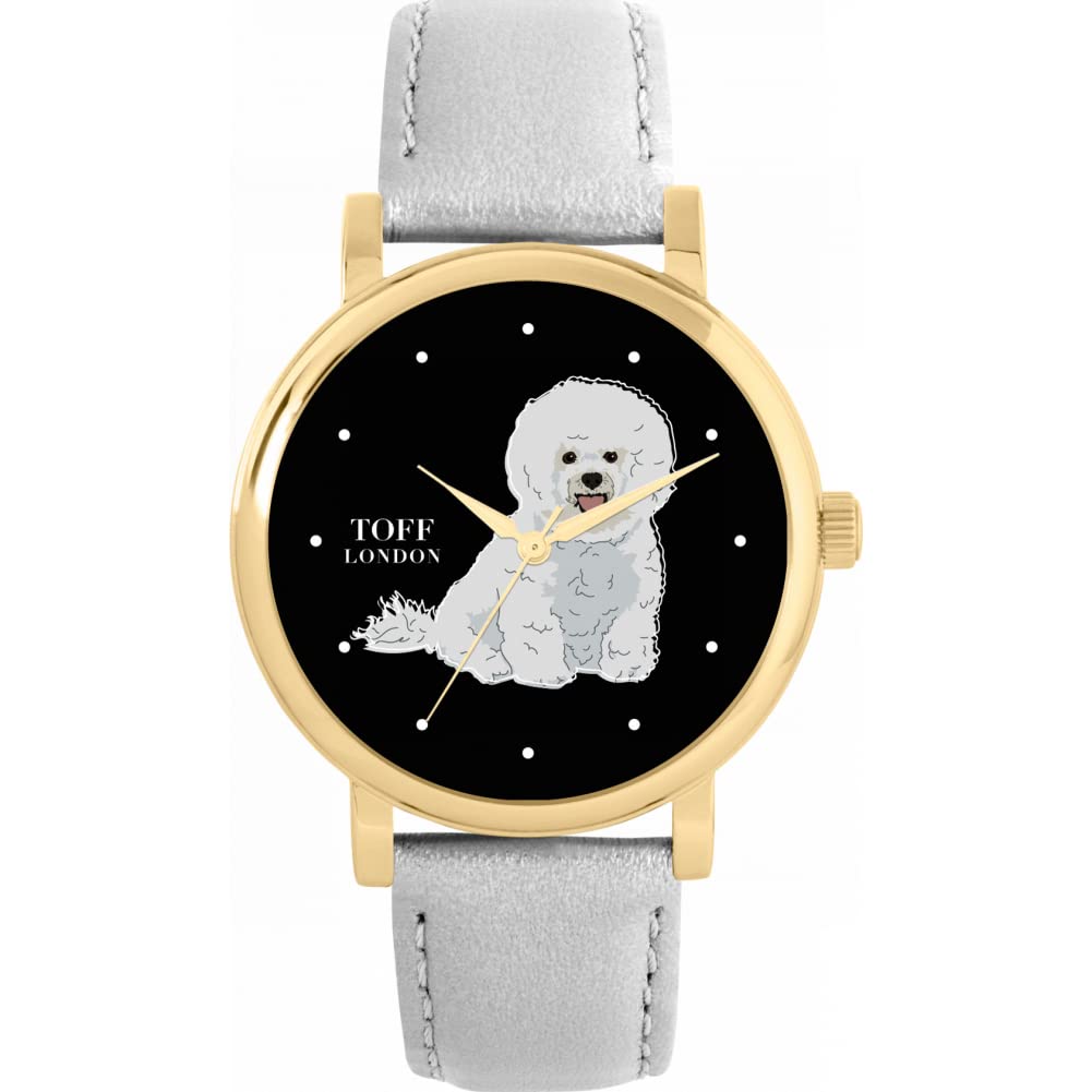 Toff LondonBichon Frise Dog Watch 38mm Case 3atm Water Resistant Custom Designed Quartz Movement Luxury Fashionable